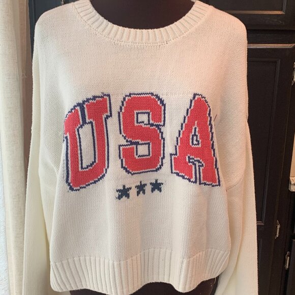 USA Crop Sweater XL NWT - Picture 1 of 13